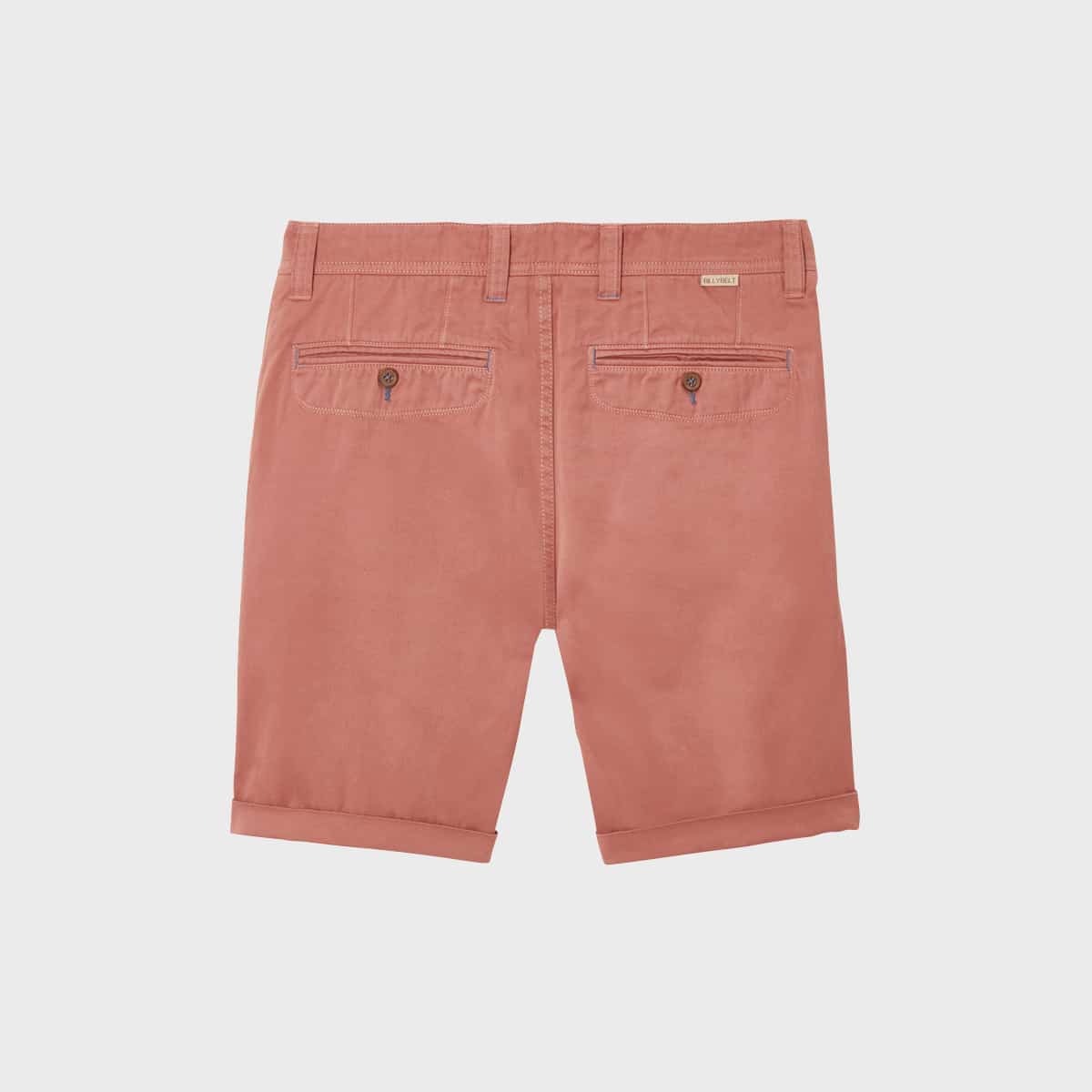 Short 100% coton biologique - first horizon - rose saumon - Billybelt - Vu de dos sur fond blanc