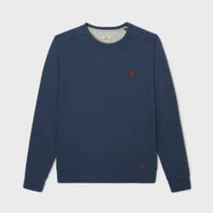 Sweatshirt Backpacker Marine – 100 % coton biologique – Billybelt - Vu de face sur fond blanc