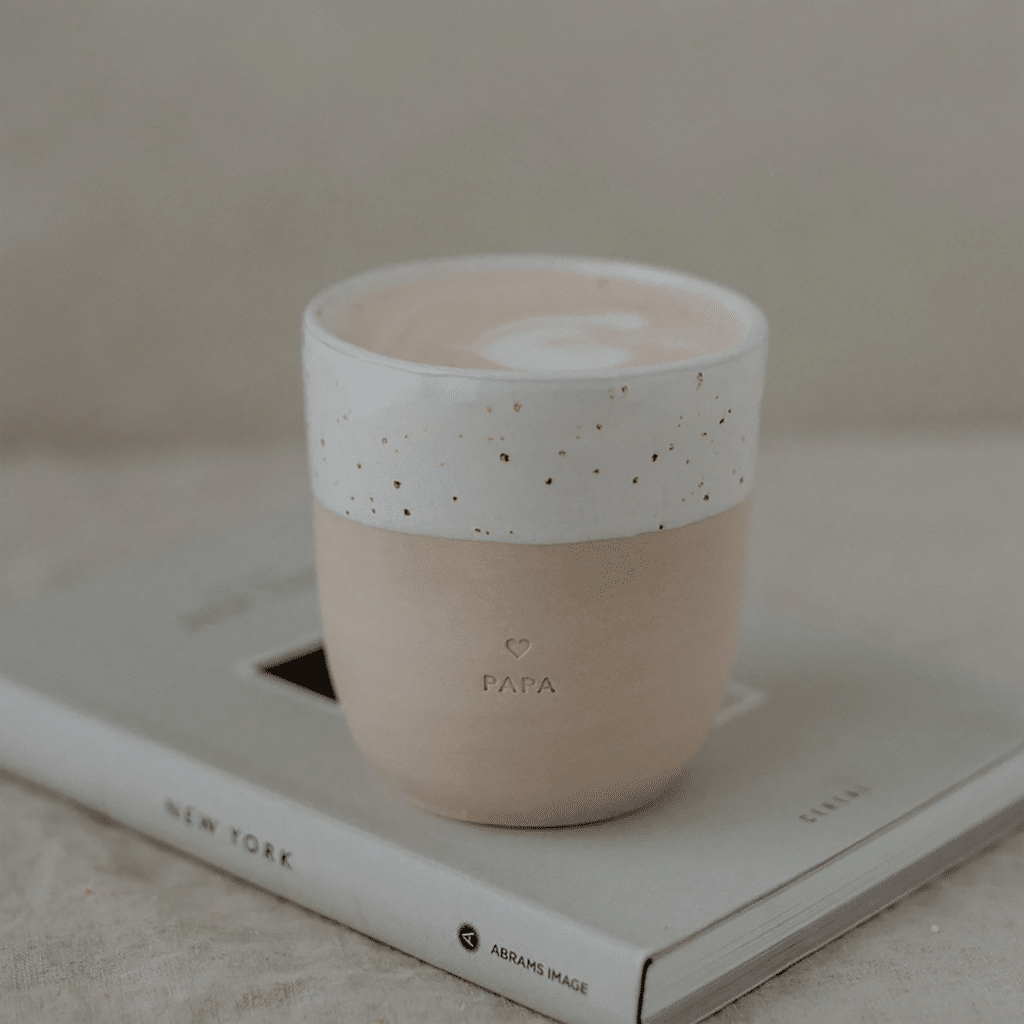 Mug Papa - Eulenschnitt - Vu de face sur fond gris