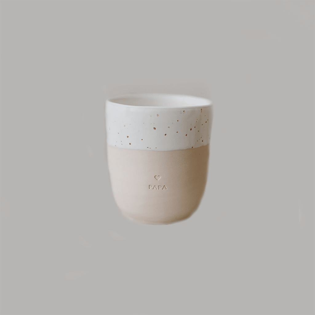 Mug Papa - Eulenschnitt - Vu de face sur fond gris
