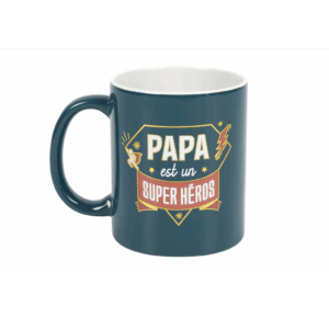 Mug "Papa super héros" – La Chaise Longue - Vu de face sur fond blanc