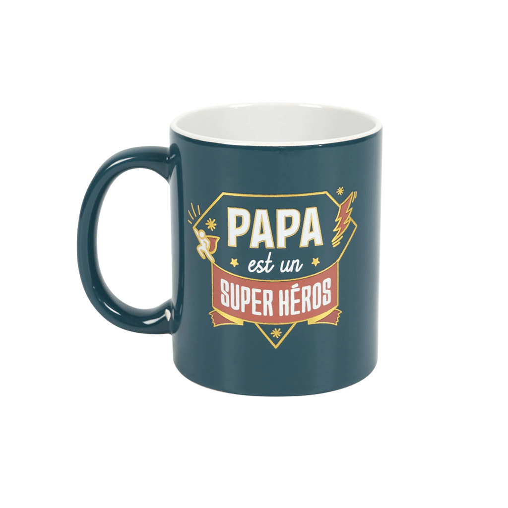Mug "Papa super héros" – La Chaise Longue - Vu de face sur fond blanc