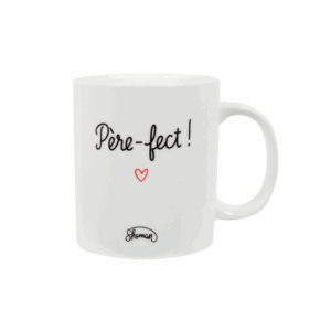 Mug "Père-fect" – La Chaise Longue - Vu de face sur fond blanc