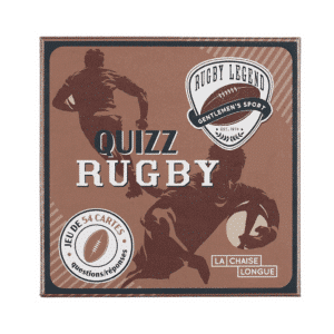 Jeu de Quizz Rugby – La Chaise Longue - Vu de face sur fond blanc