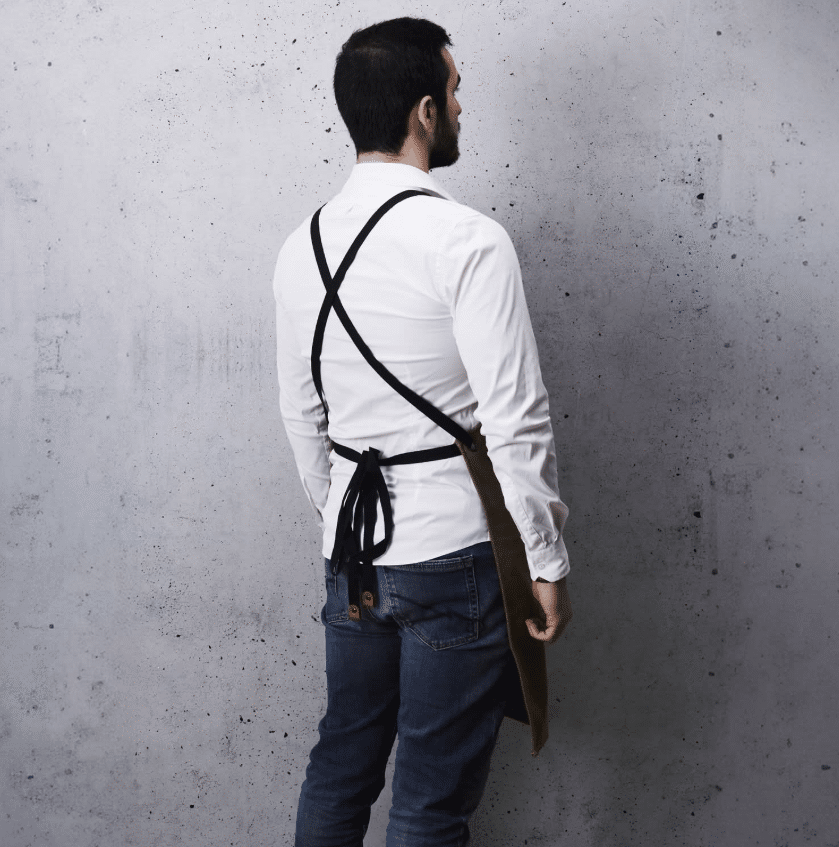 Tablier Hypster Premium – La Chaise Longue - Porté vu de dos