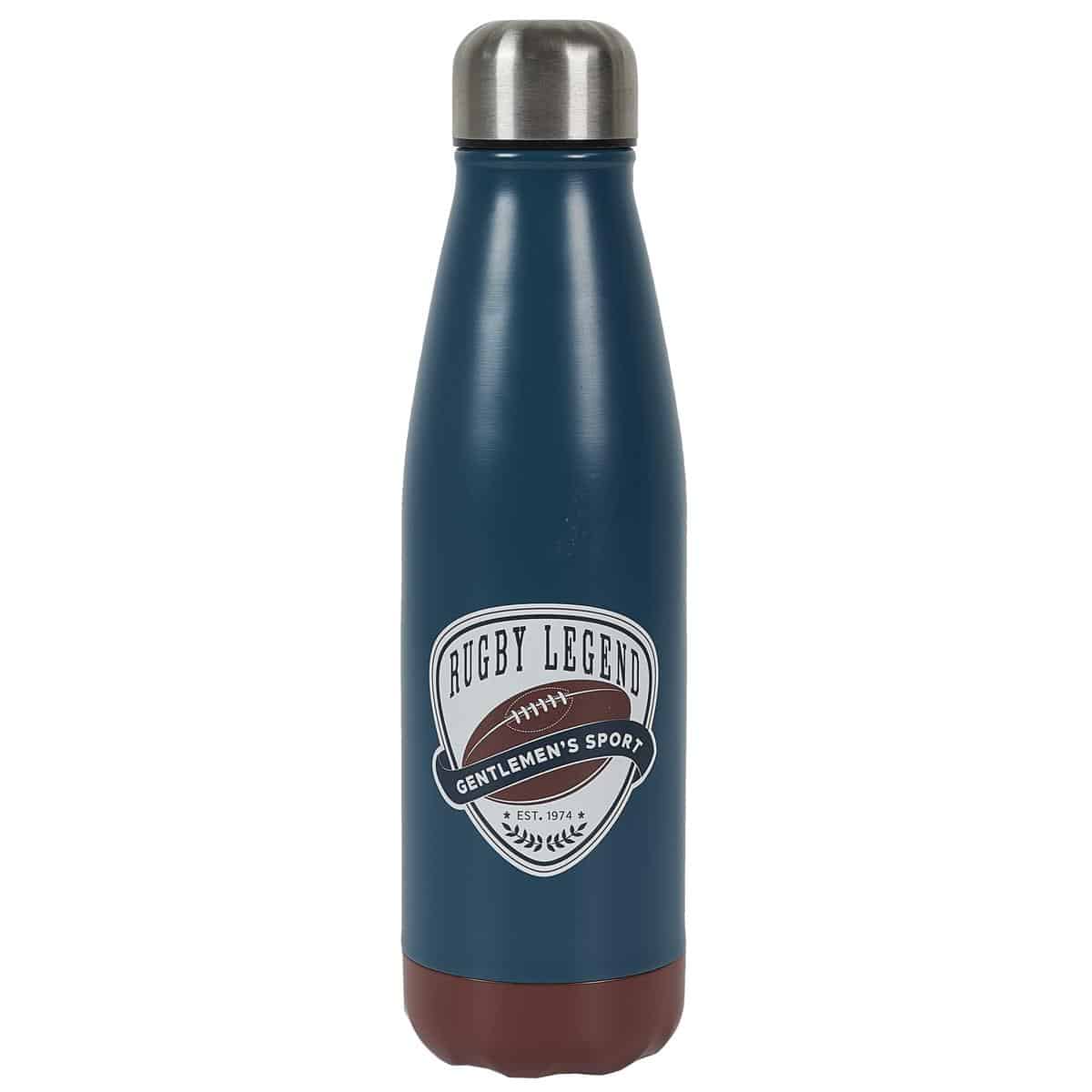 Bouteille isotherme – Rugby – La Chaise Longue - Vue de face sur fond blanc