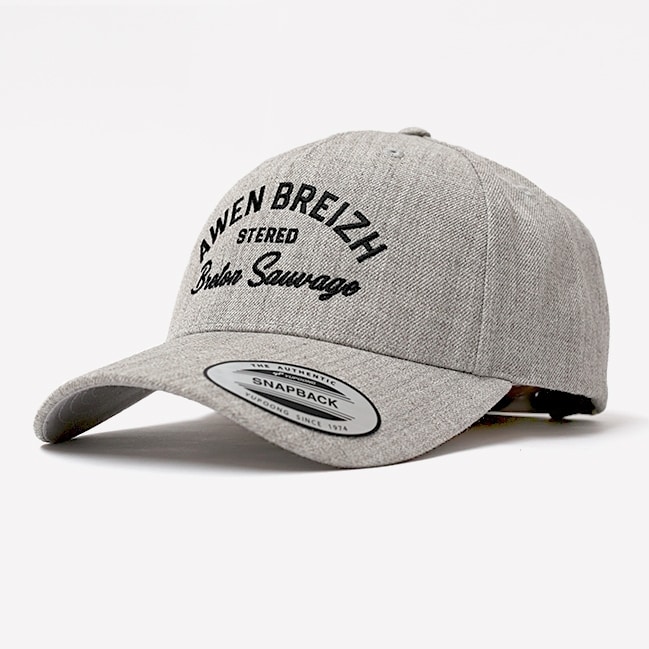 Casquette Awen Breizh - Gris chiné - Stered - Vue de côté sur fond blanc