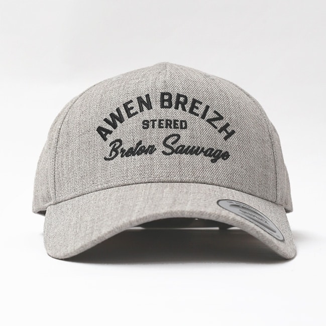 Casquette Awen Breizh - Gris chiné - Stered - Vue de face sur fond blanc