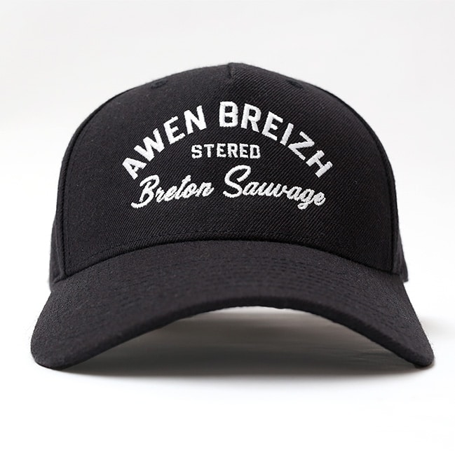 Casquette Awen Breizh - Noir : l’esprit breton signé Stered - Vue de face sur fond blanc