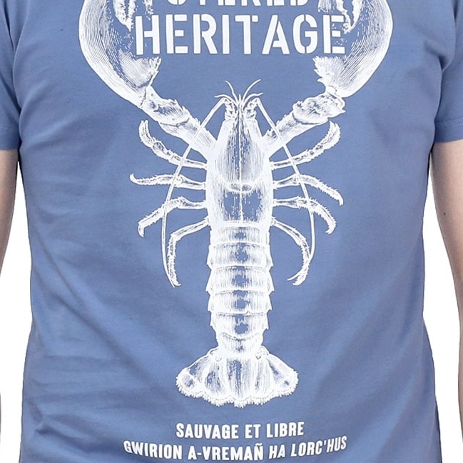 T-shirt Héritage Breton Bleu denim - Stered : Un Style Authentique et Confortable - zoom