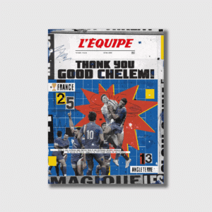 Affiche - L'équipe - Rugby 6 nations - Plakat - vue de face sur fond blanc