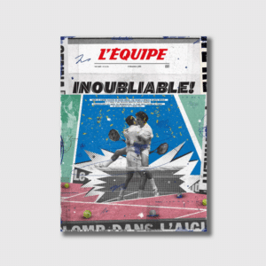 Affiche - L'équipe - Tennis Coupe Davis 91 - Plakat - vue de face sur fond blanc.