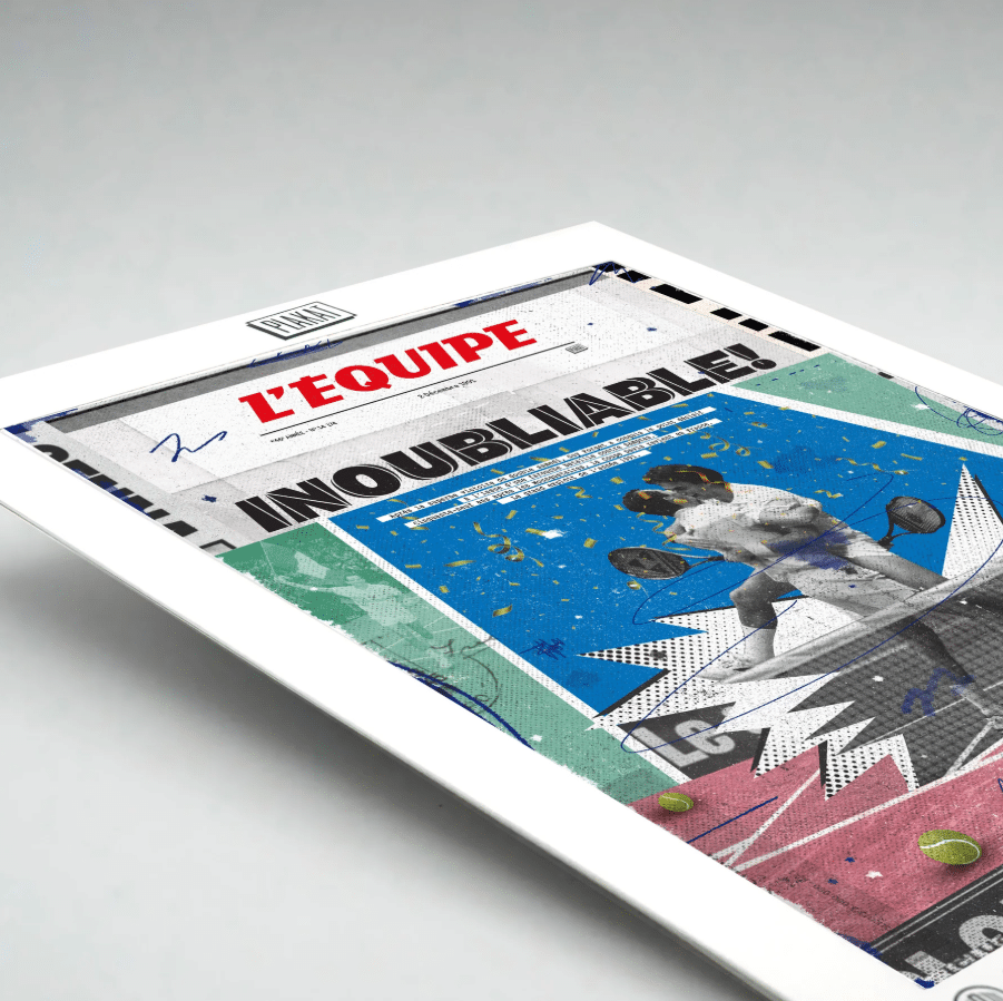 Affiche - L'équipe - Tennis Coupe Davis 91 - Plakat - ambiance.