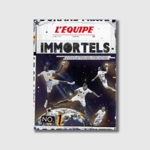 Affiche - L'équipe - Handball - Plakat - vue de face sur fond blanc.