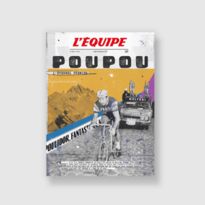 Affiche - L'équipe - Cyclisme Poulidor - Plakat - vue de face sur fond blanc.