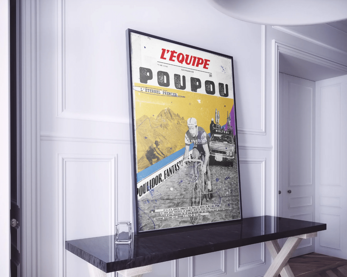 Affiche - L'équipe - Cyclisme Poulidor - Plakat - ambiance.