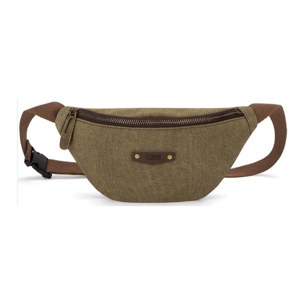 Sac Banane Bolivar – Olive - Zede - Vu de face sur fond blanc