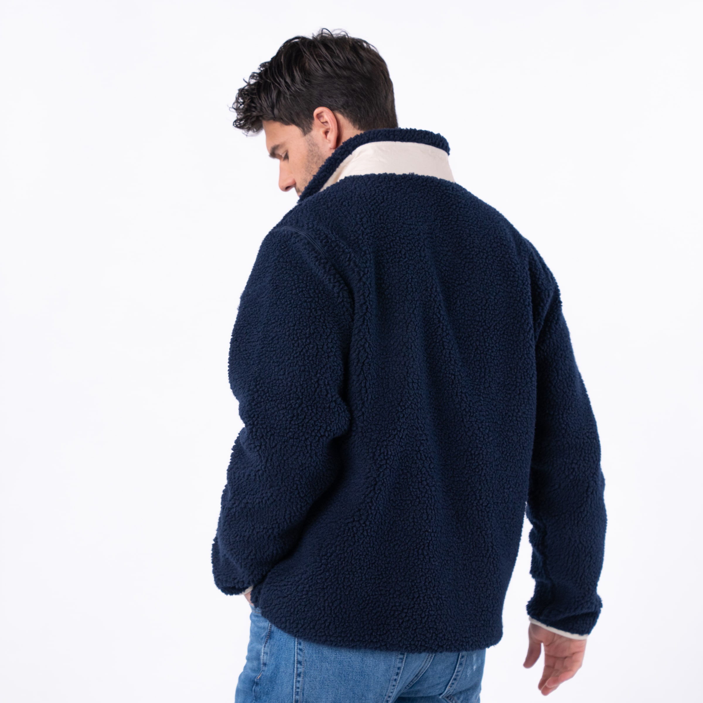 Veste Sherpa Mixte Zippée - Bleu et vert - Billybelt - Portée