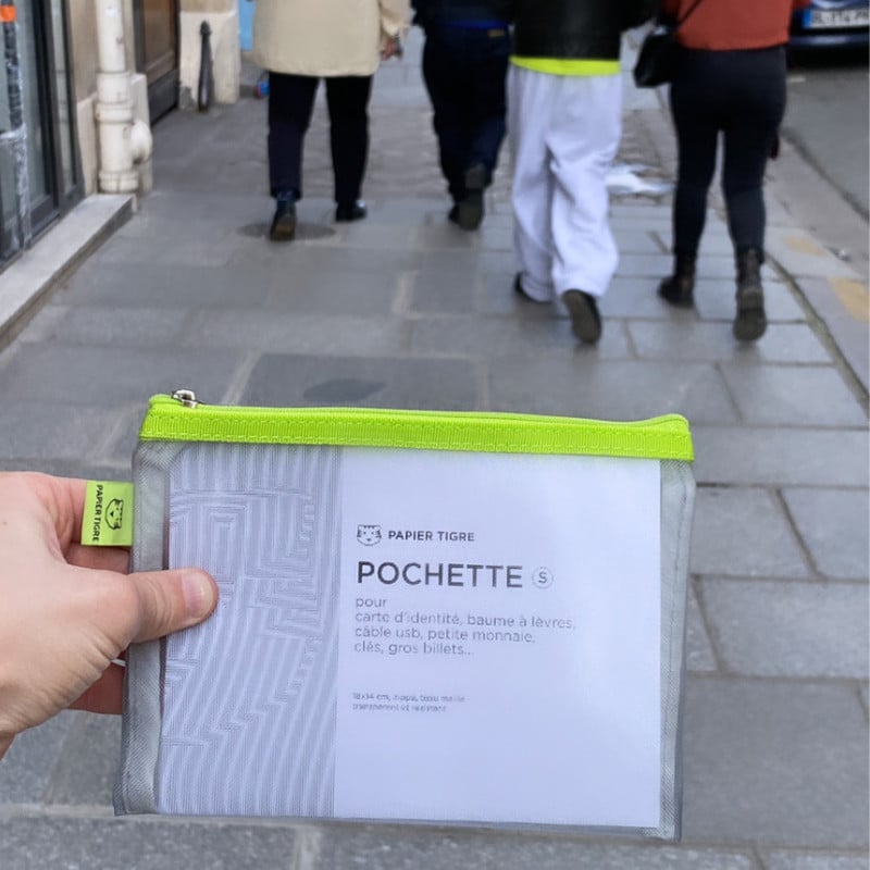 Pochette Mesh S – Citron : L'accessoire malin et coloré - Papier Tigre - Vue de face