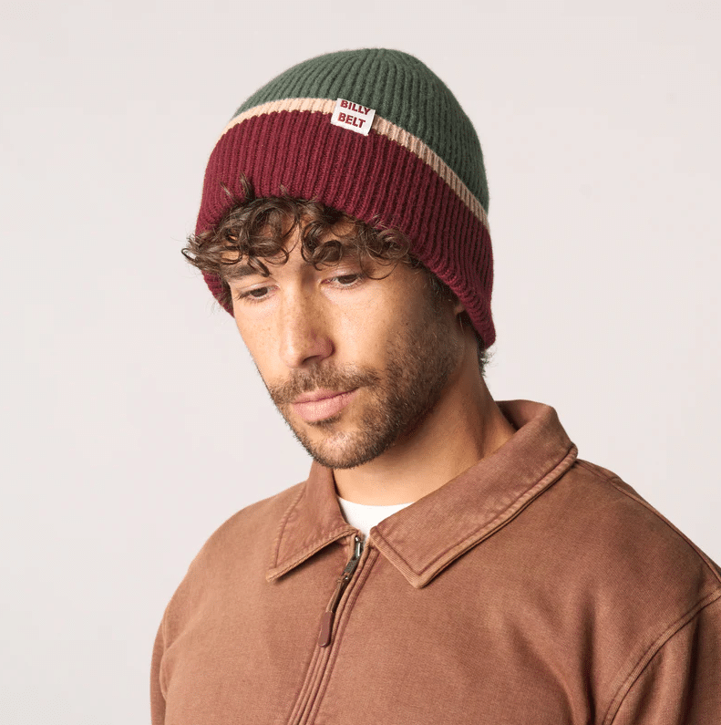 Bonnet en laine – Kaki, Bordeaux et Beige – Billybelt - Porté