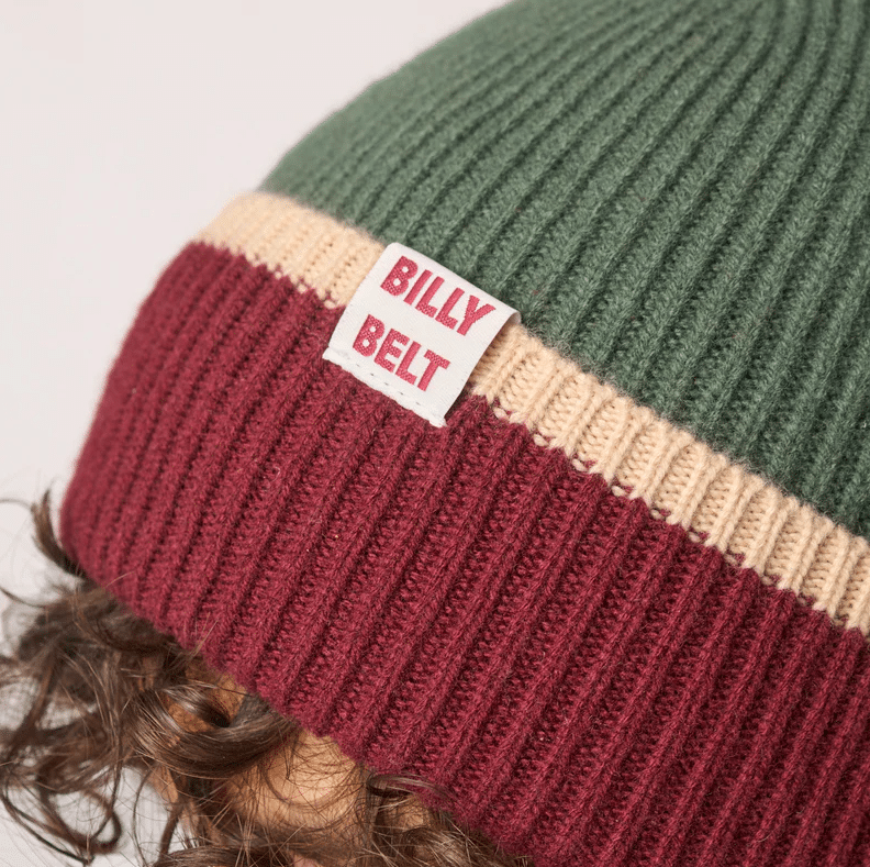 Bonnet en laine – Kaki, Bordeaux et Beige – Billybelt - Porté
