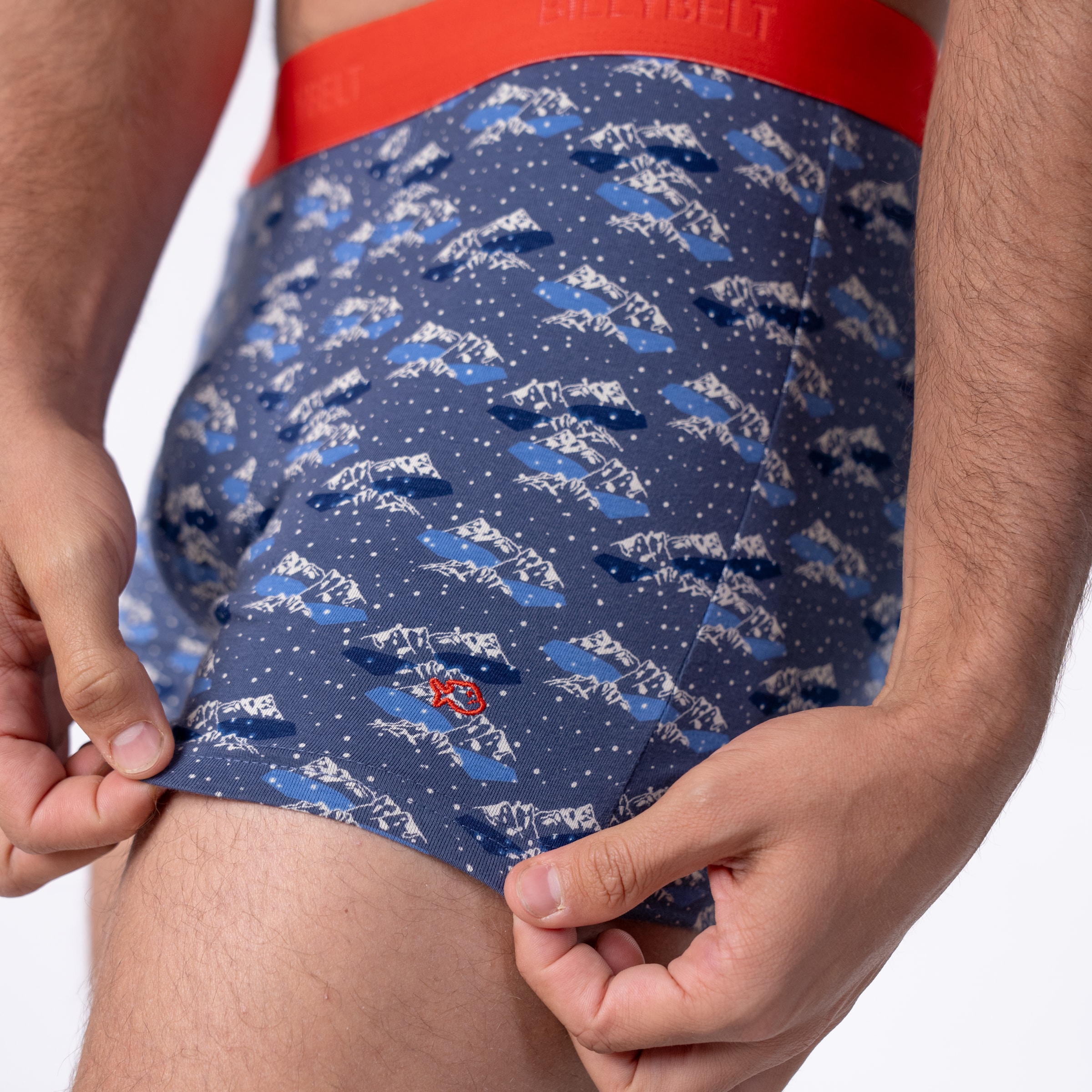 Boxer Glacier – Coton biologique - Billybelt - Porté