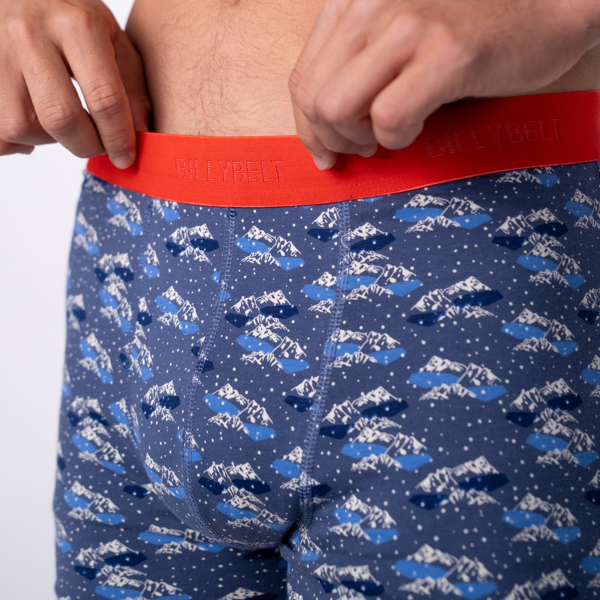 Boxer Glacier – Coton biologique - Billybelt - Porté