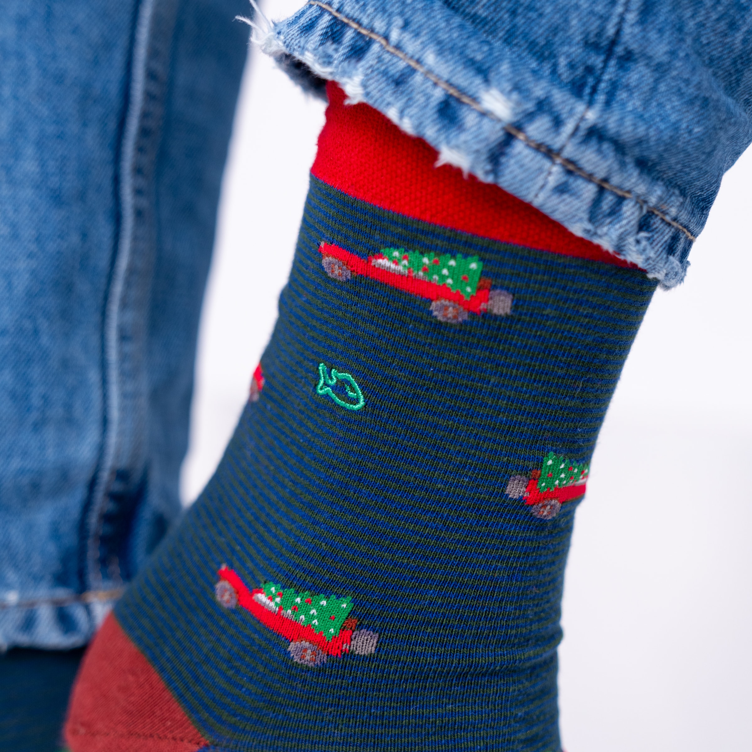 Chaussettes à motifs en coton peigné - Christmas Jeep – Billybelt - Portées