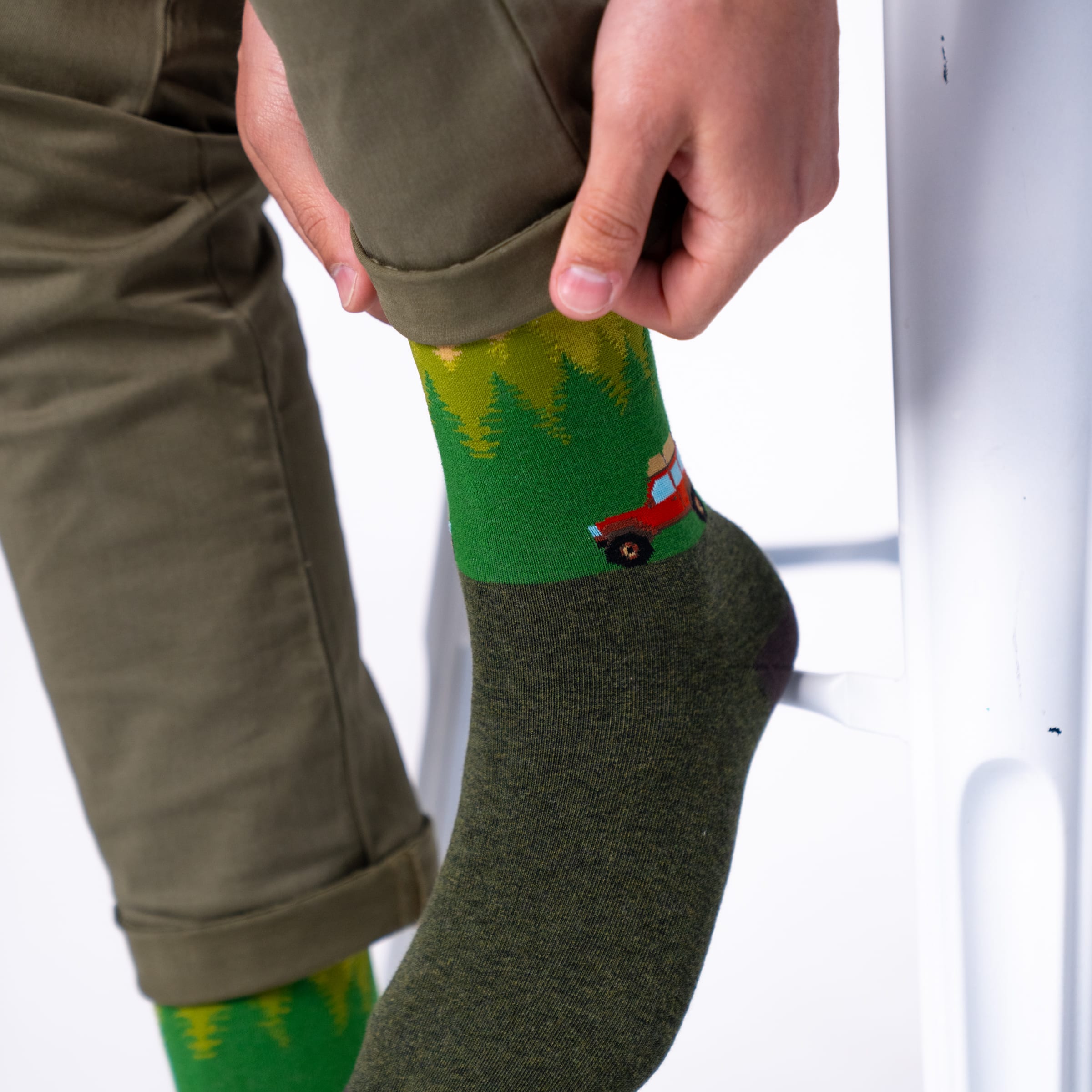 Chaussettes à motifs en coton peigné – Road Trip – Billybelt - Portées