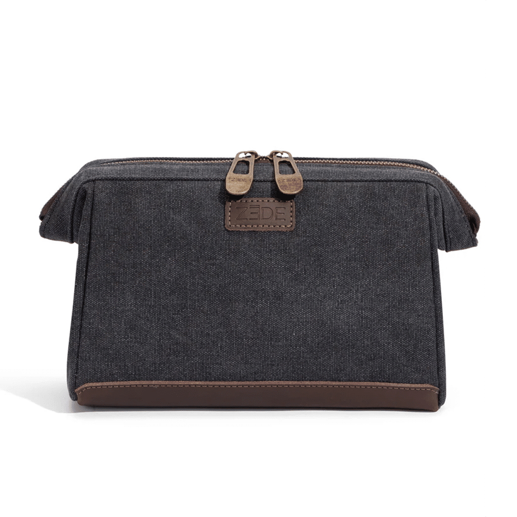 Trousse de toilette - Noir - ZEDE - Vue de face sur fond blanc