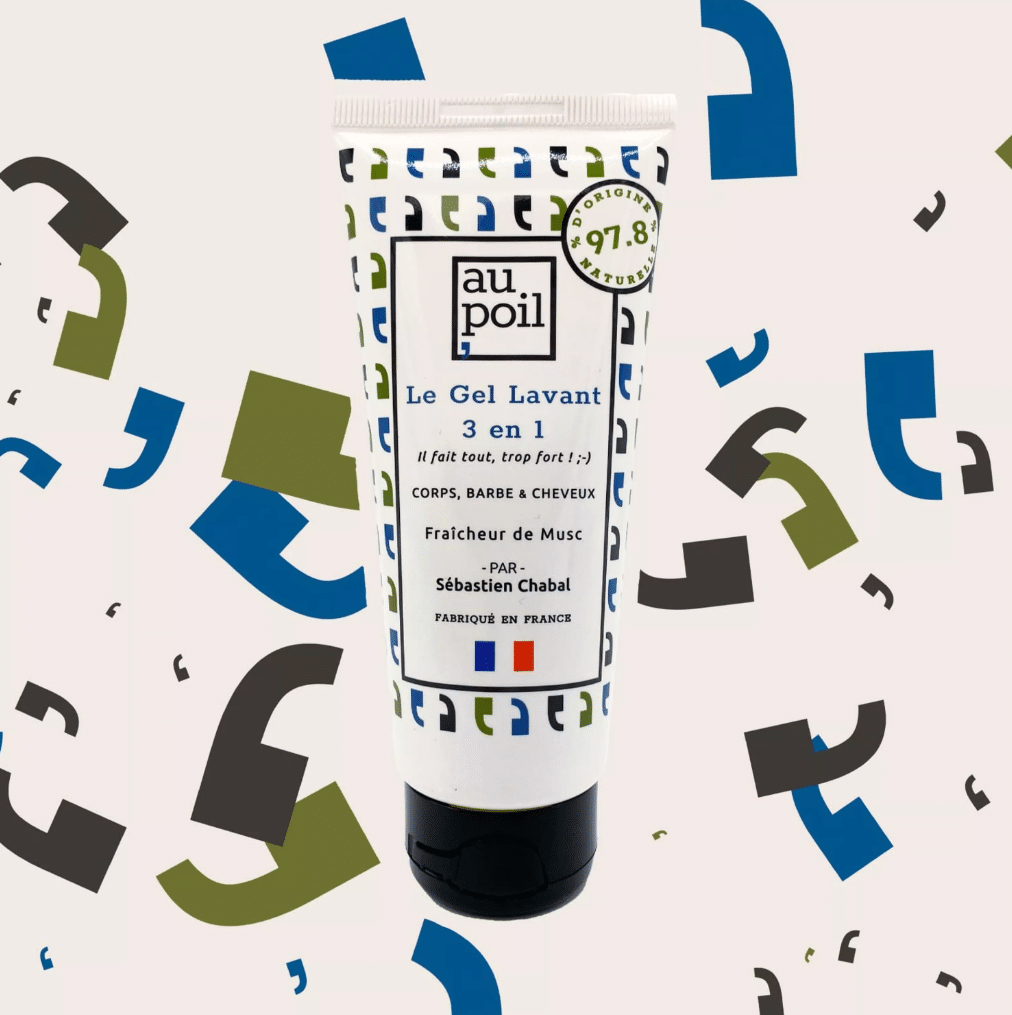 Gel lavant 100ml homme - 3 en 1 - Au poil - ambiance.
