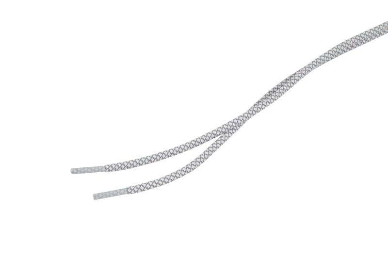 Lacets Réfléchissants 120 cm – Gris – Badawin - Vus de face sur fond blanc