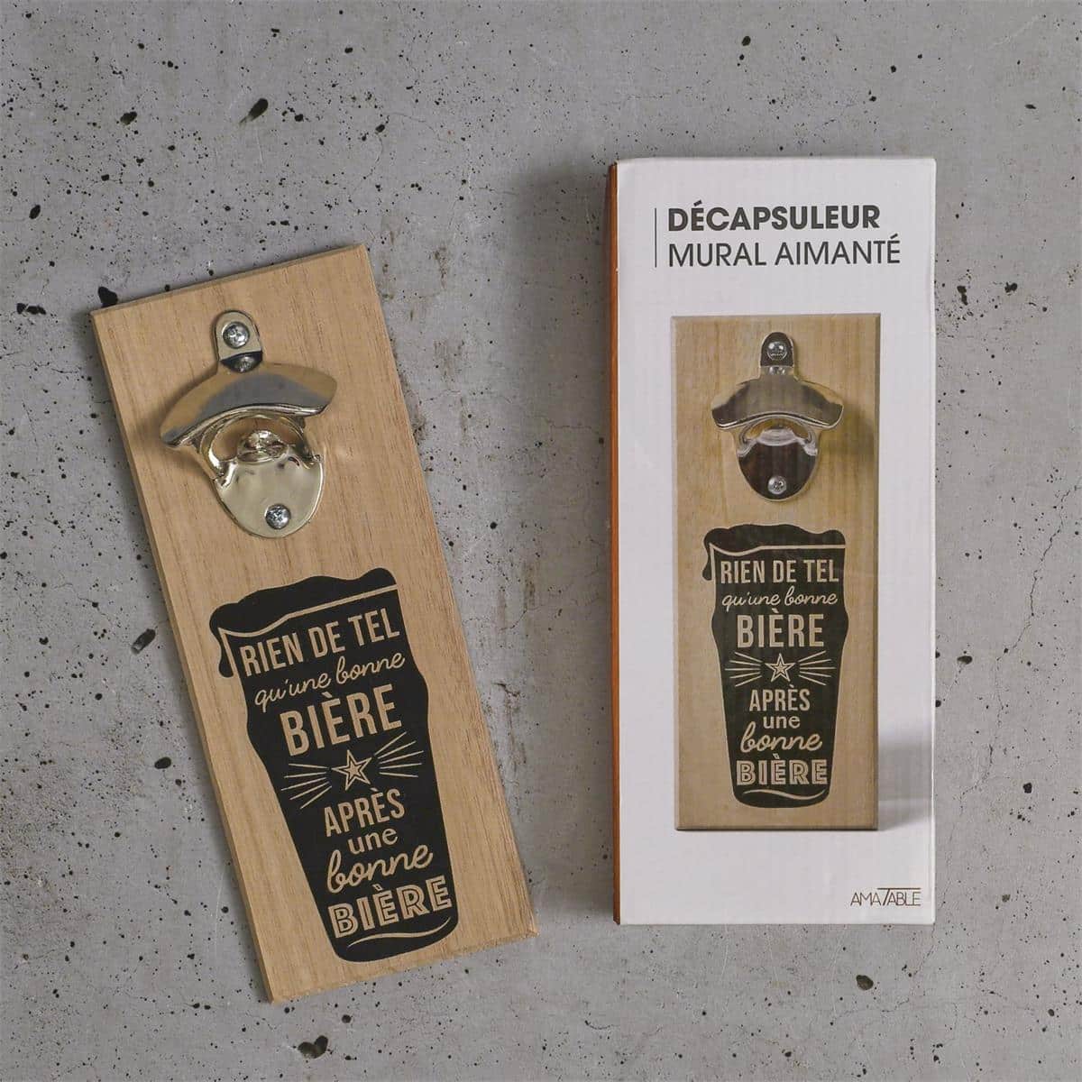 Décapsuleur mural aimanté – La Chaise Longue - Vu de face