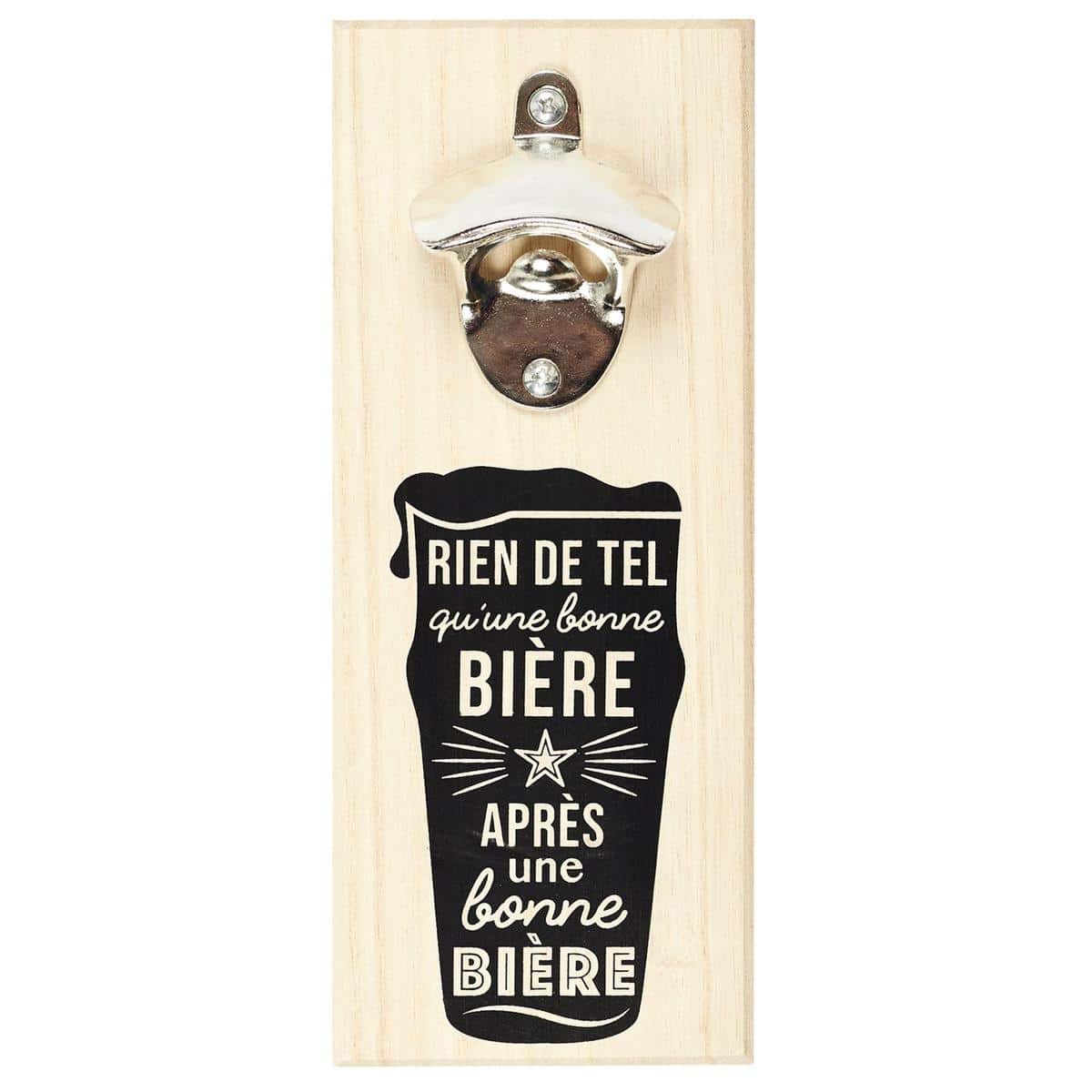 Décapsuleur mural aimanté – La Chaise Longue - Vu de face sur fond blanc