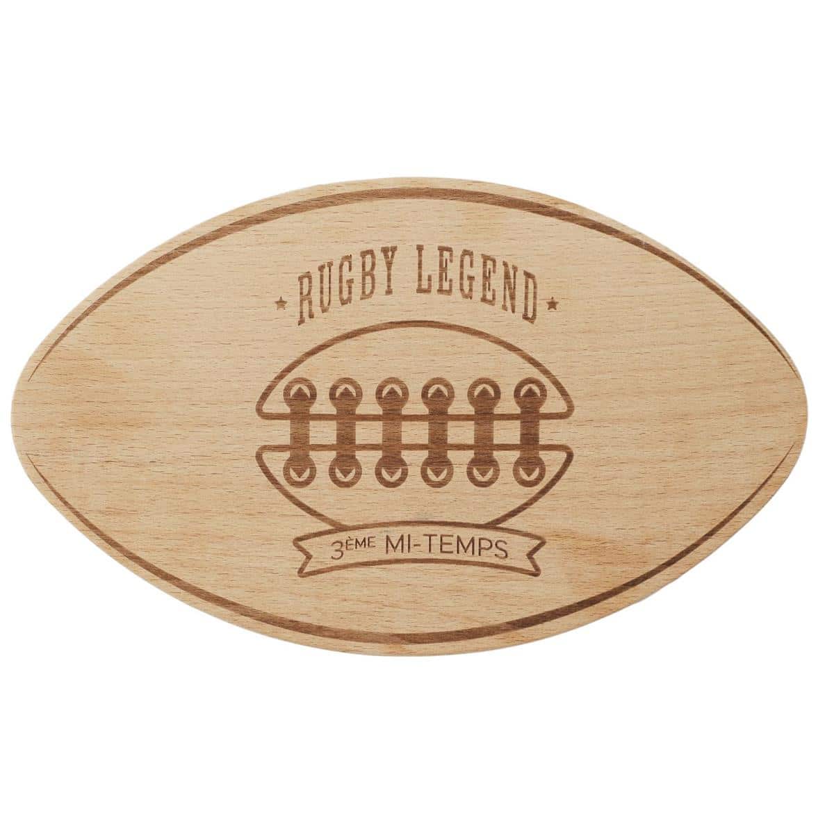 Planche apéro - Rugby - La chaise longue - vue de face sur fond blanc