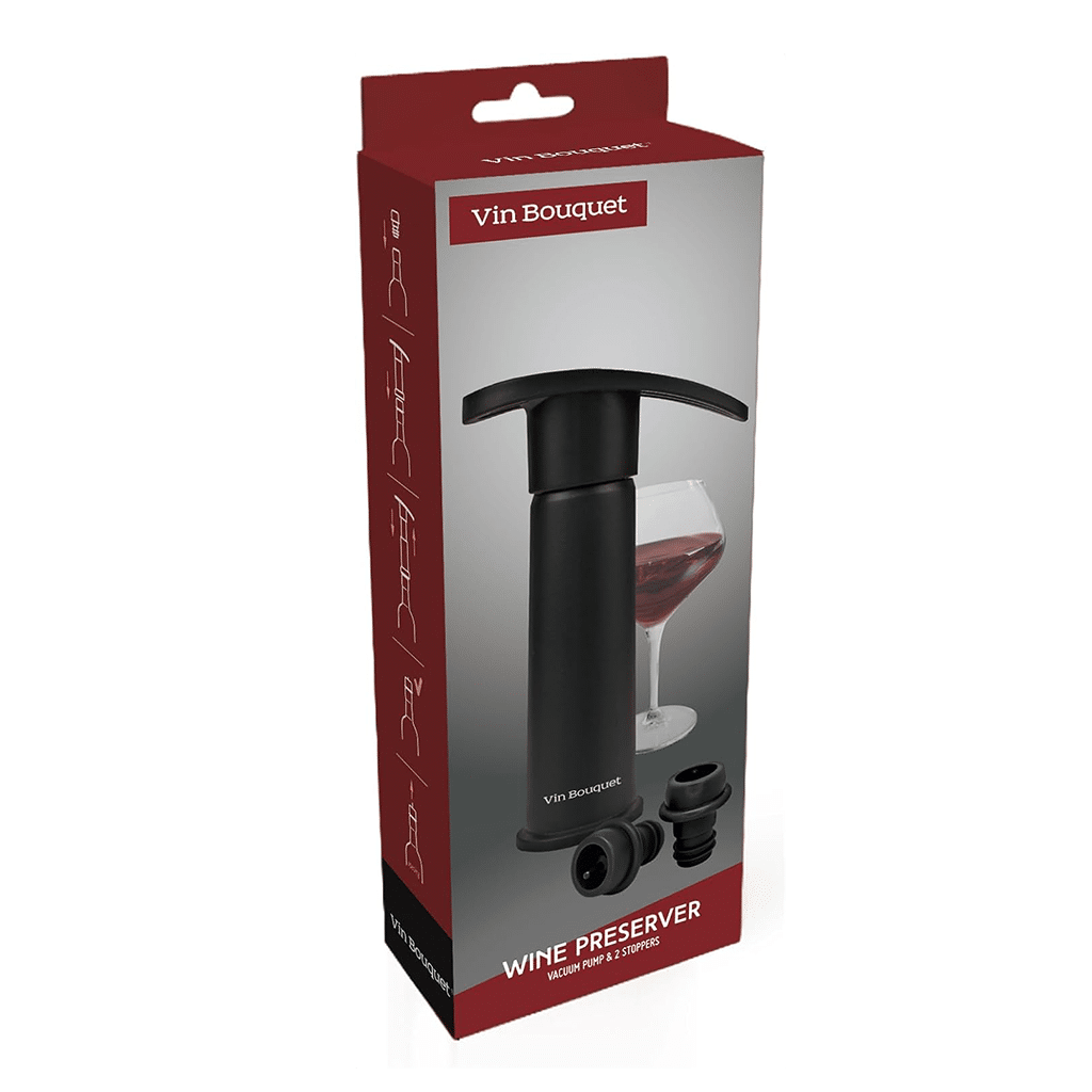 Pompe à vide manuelle – Vin Bouquet - Vue de face sur fond blanc